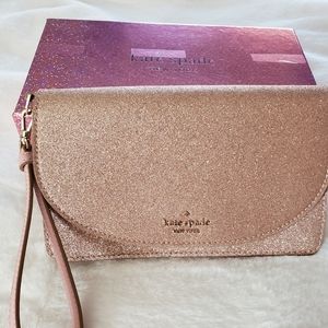 Kate spade rose gold wristlet